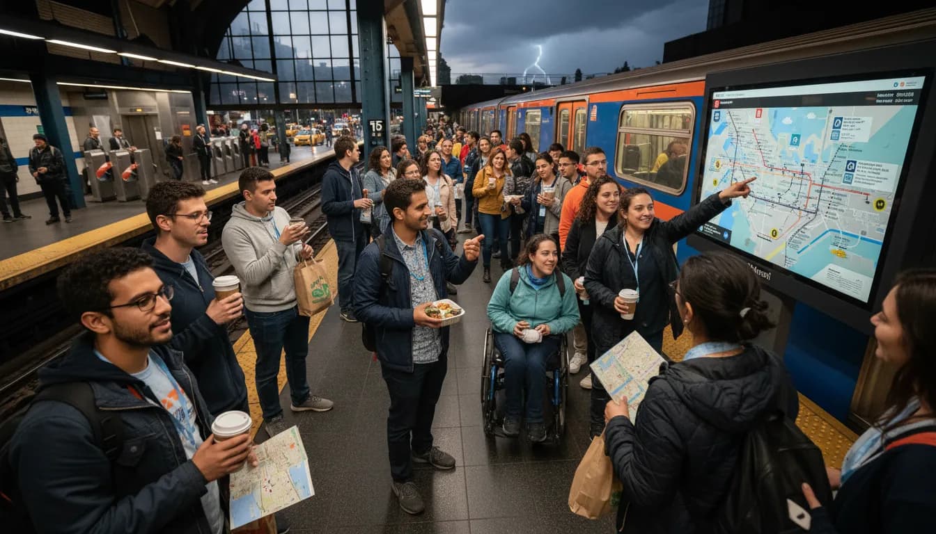 Practical city scene for Sky vs Storm in New York City: A Group Social Experience Guide