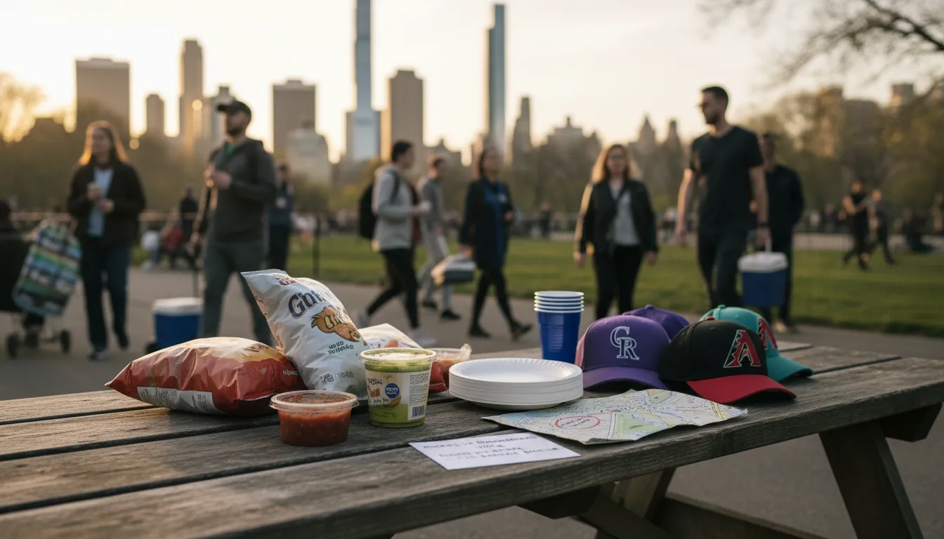 Rockies vs Diamondbacks in NYC: Low-Cost Social Planning for Fans — photorealistic New York City editorial scene