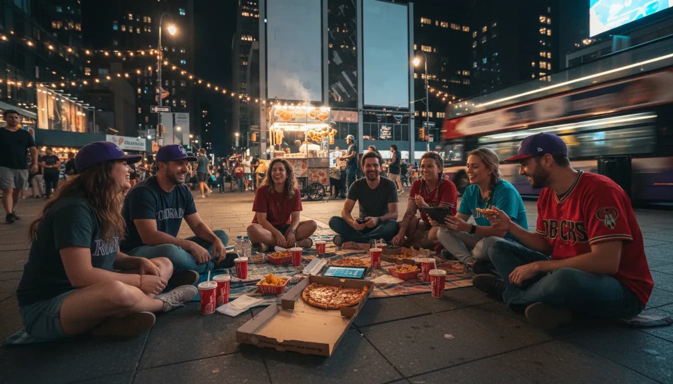 Practical city scene for Rockies vs Diamondbacks in NYC: Low-Cost Social Planning for Fans