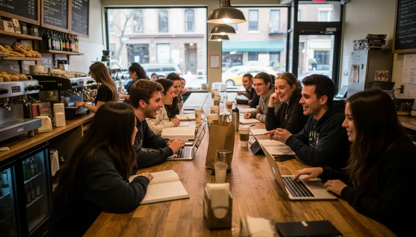 Love Island Reunion Season 8: Back to School Study Breaks in NYC — photorealistic New York City editorial scene