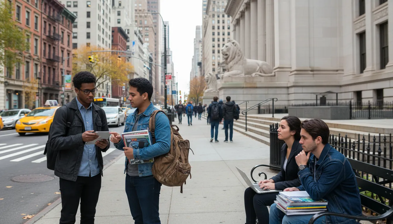 Practical city scene for Avengers Doomsday Character Updates: Back to School Research in NYC