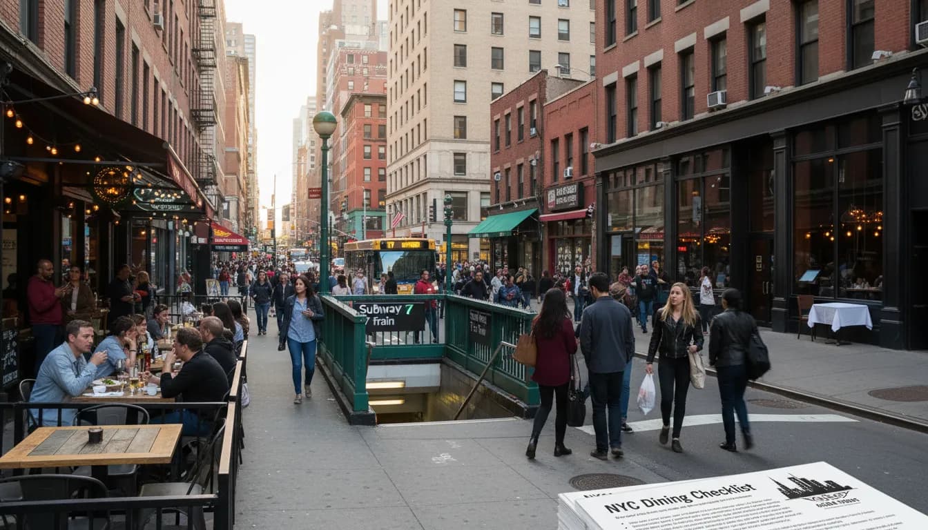 Rays vs Athletics: NYC Dining Checklist for Sports Fans — photorealistic New York City editorial scene