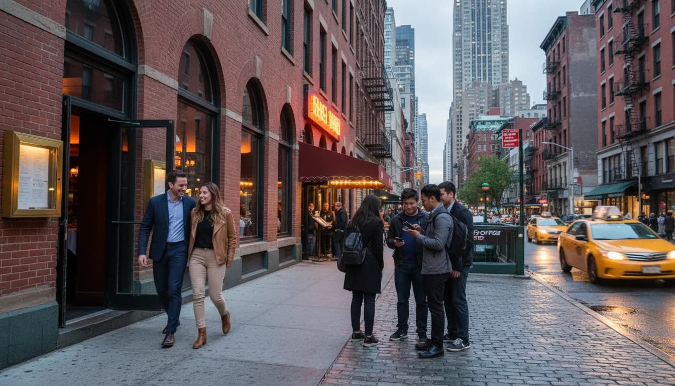 Practical city scene for Rays vs Athletics: NYC Dining Checklist for Sports Fans