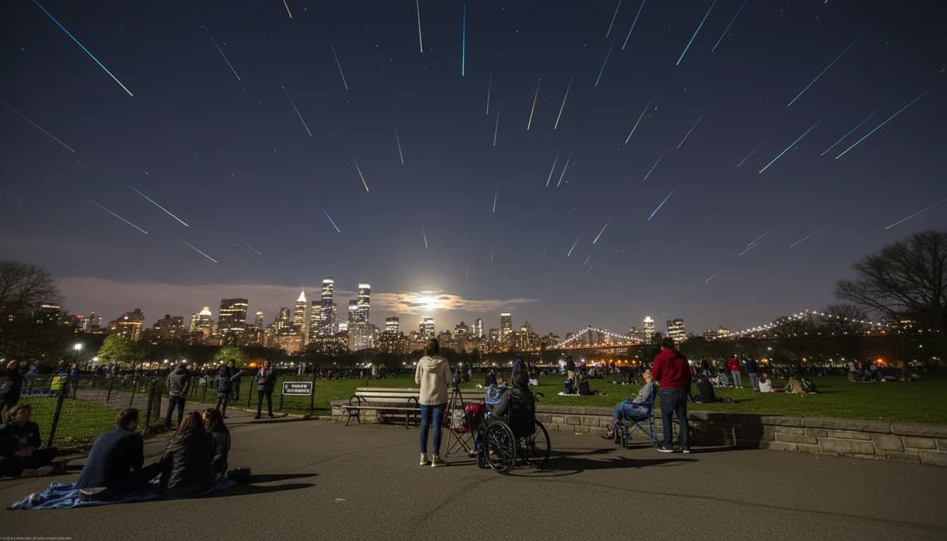 Practical city scene for New York City's Best Free Spots to Watch a Meteor Shower