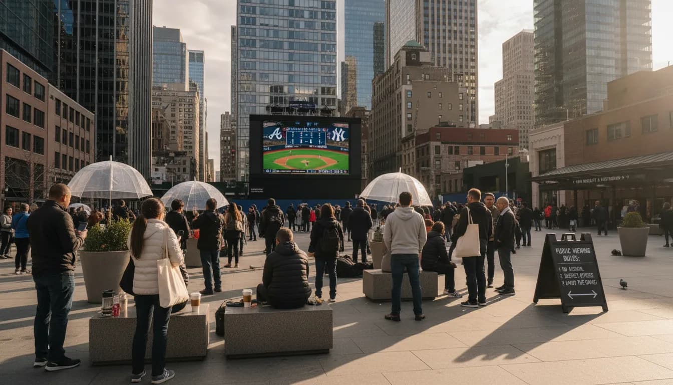 Practical city scene for braves vs yankees: NYC Free Public-Space Route