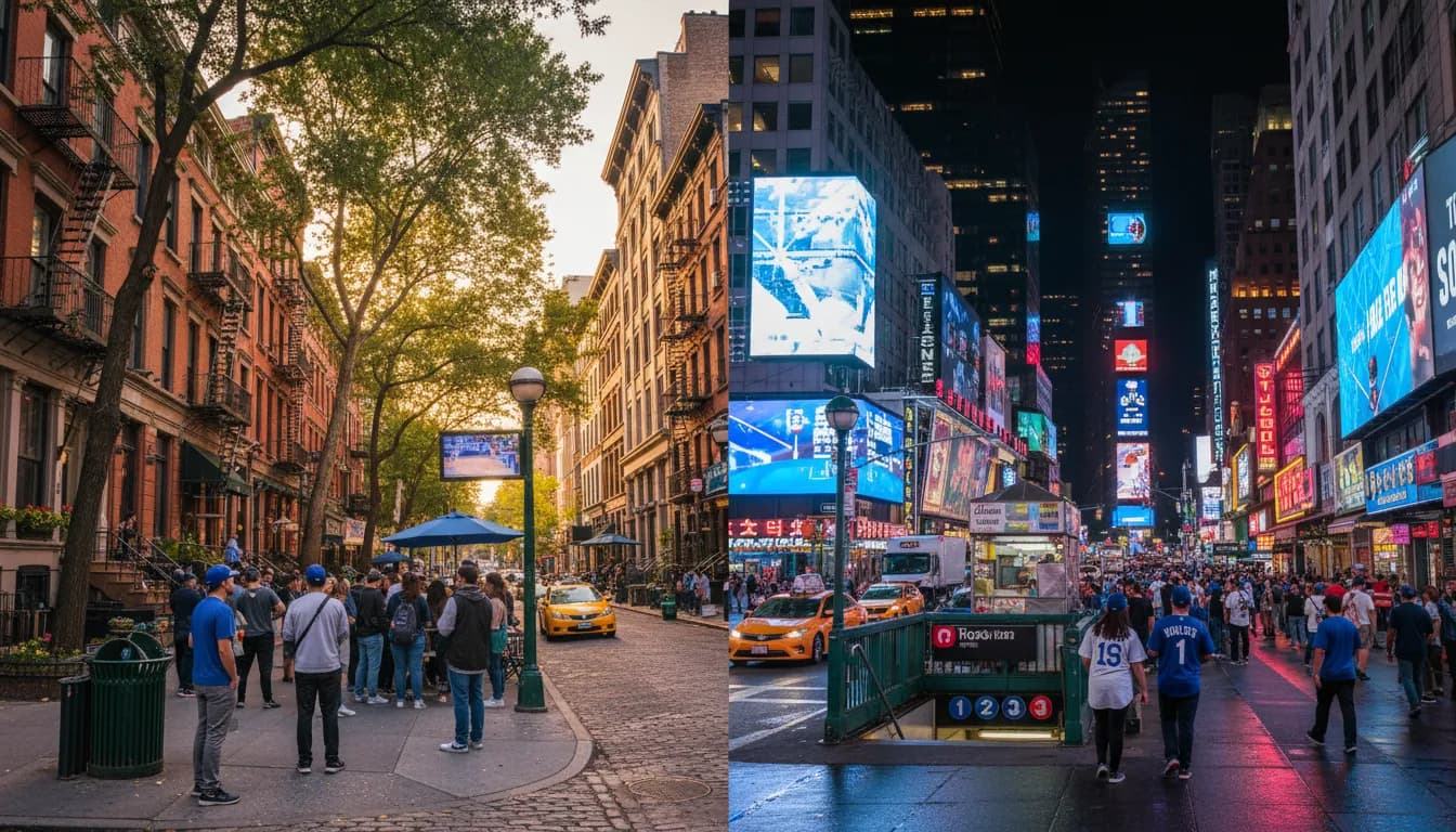 Practical city scene for Royals vs Dodgers: Navigating NYC Neighborhoods for Game Day
