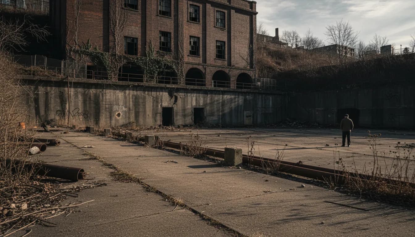 Practical city scene for NYC's Echoes of 'Hoover Dam Reservoir Ghost Town': Overlooked Spaces