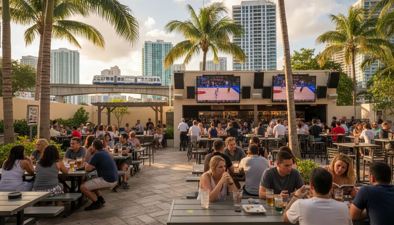 Practical city scene for Miami's Best Spots to Watch Fever vs Sky: A Verified Guide