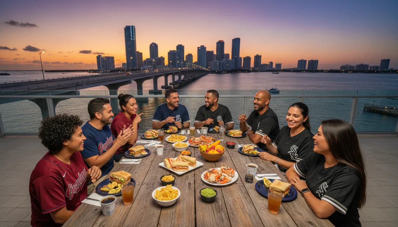 Guardians vs White Sox: Miami Fan Meetup & Social Guide — photorealistic Miami editorial scene