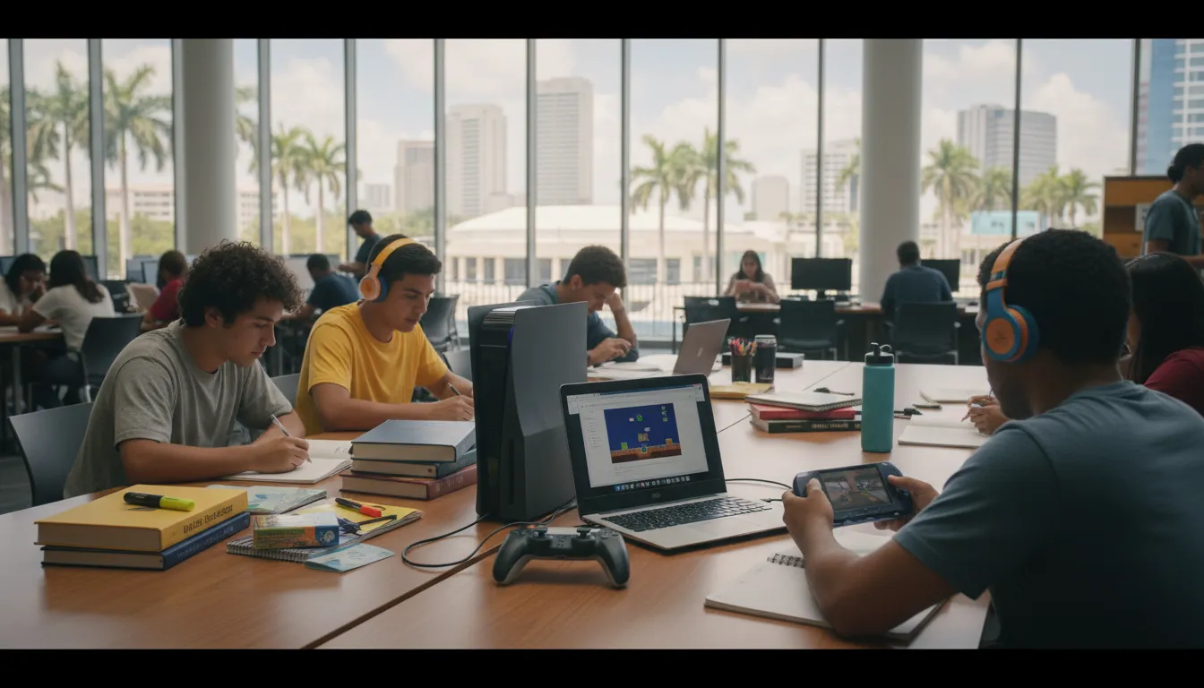 Practical city scene for Budget-Friendly Miami Back-to-School: PS Plus August 2026 Classics and Learning