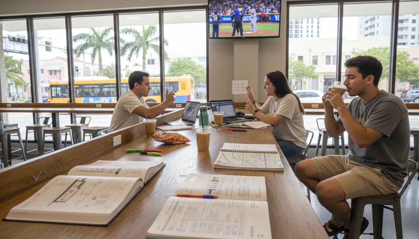 Practical city scene for Miami Student's Game Plan: Brewers vs Padres Back-to-School Budgeting