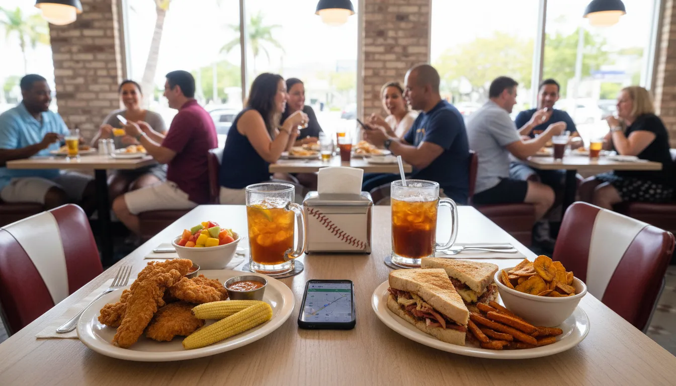 Practical city scene for Miami Dining Strategy: Twins vs Brewers Game Day Restaurant Choices
