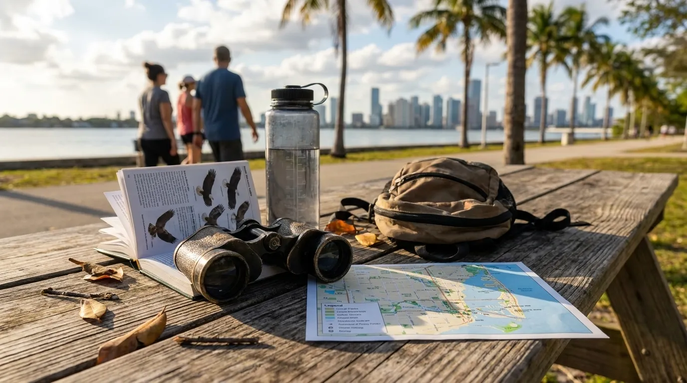 Practical city scene for Jackie the Eagle: Free Miami Birdwatching Stops for Beginners