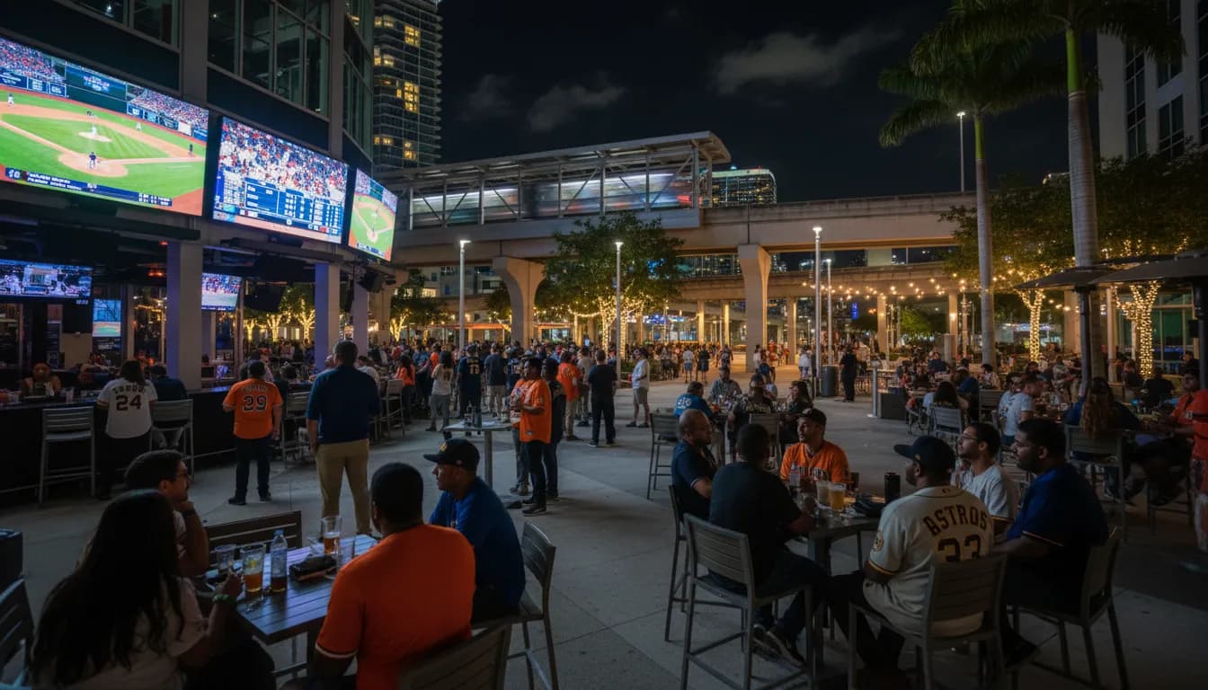 Practical city scene for Miami Nightlife for Astros vs Padres Fans: Where to Enjoy the Game