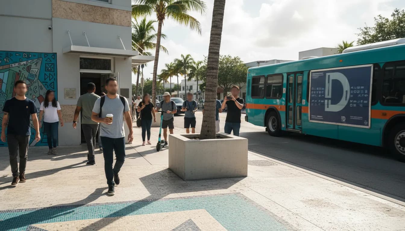 Miami's Secret Spots: Cracking the Code for Hidden Local Finds (Dunkin Code) — photorealistic Miami editorial scene