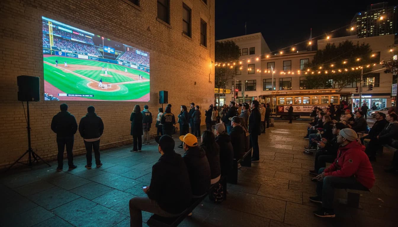 Practical city scene for Catching Padres Score: San Francisco Public Viewing Guide