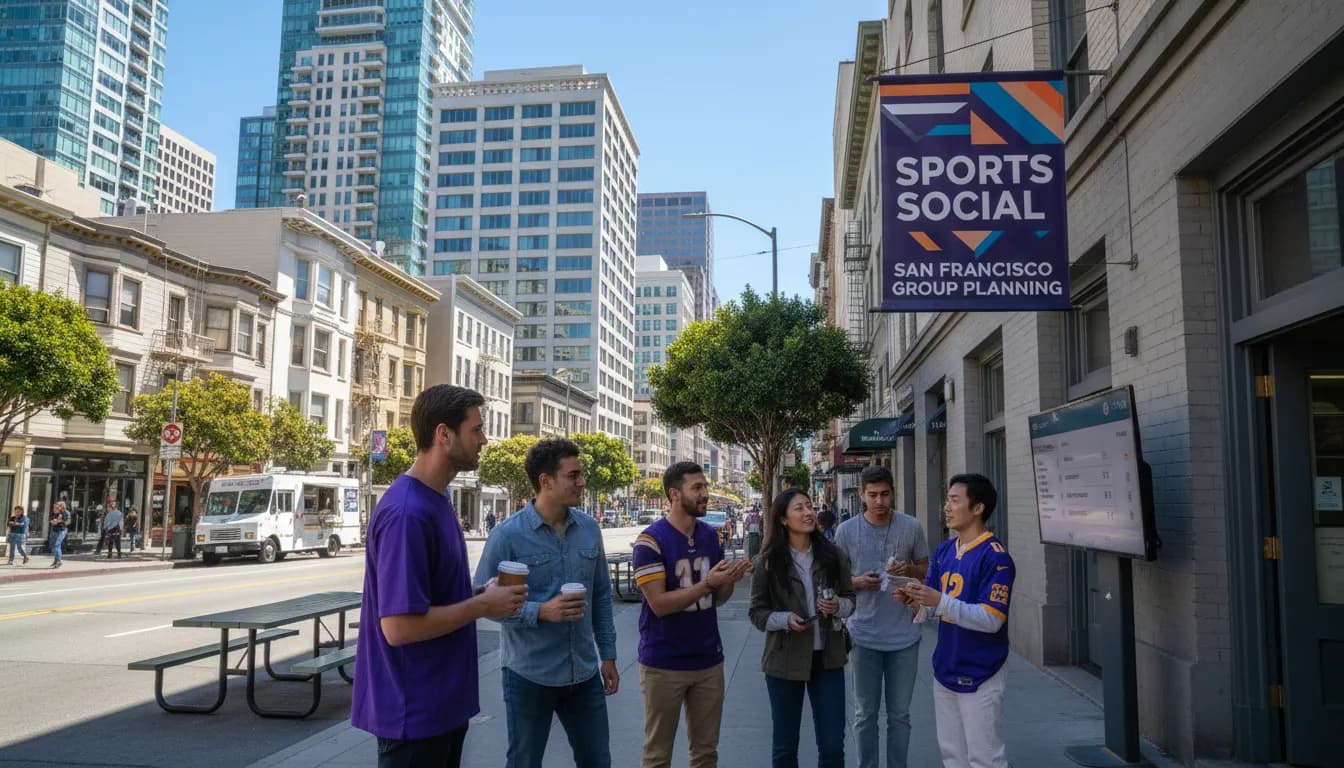 Practical city scene for Bronny James Lakers Development: San Francisco Group Planning for Sports Social