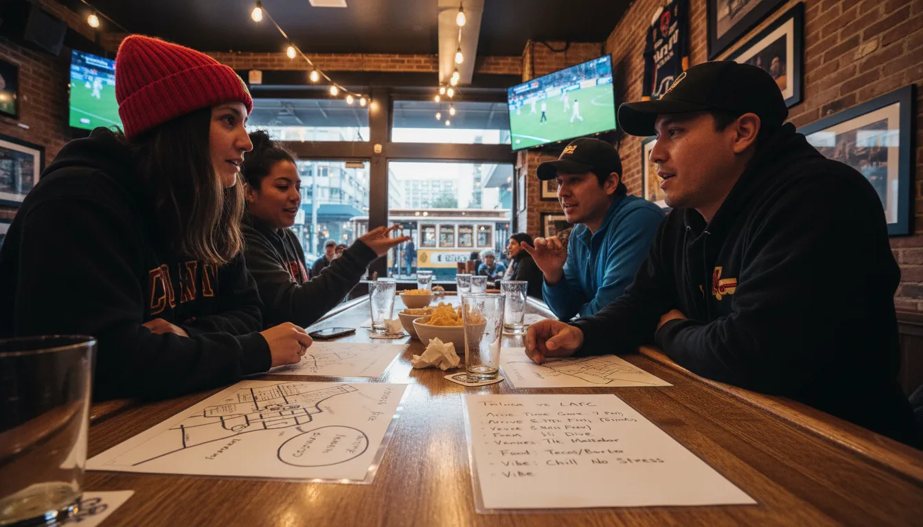 Practical city scene for Toluca vs LAFC: San Francisco Group Social Planning for Soccer Fans