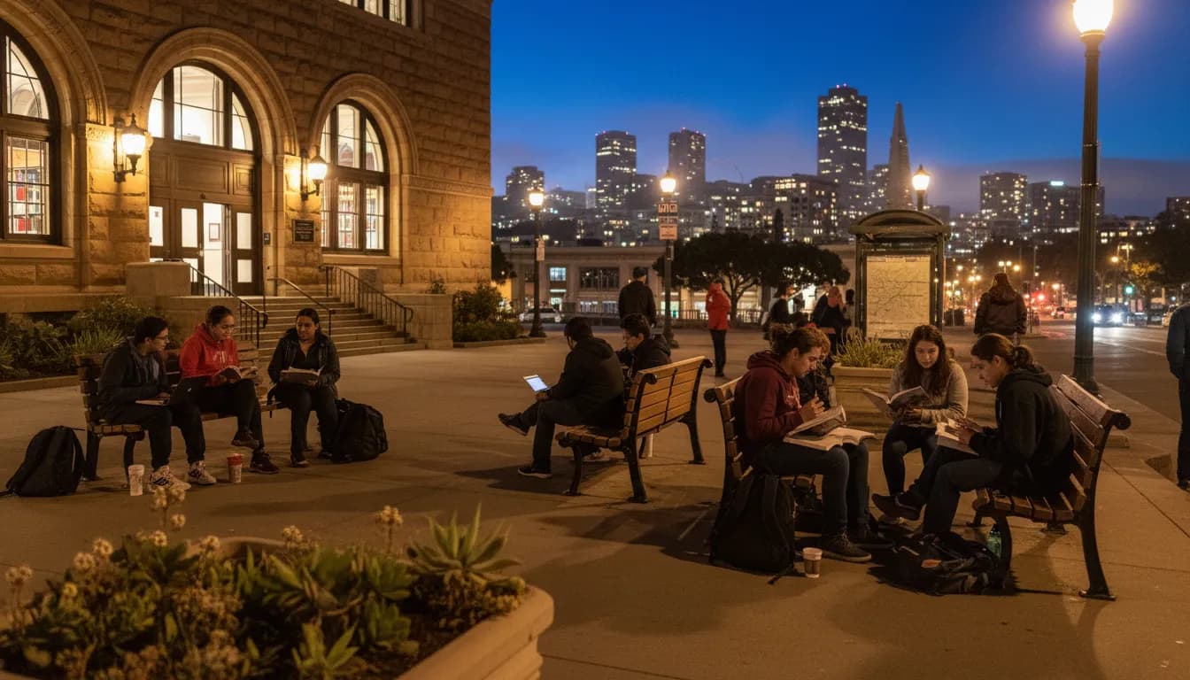 My Life With the Walter Boys Season 3: SF Study Stops — photorealistic San Francisco editorial scene