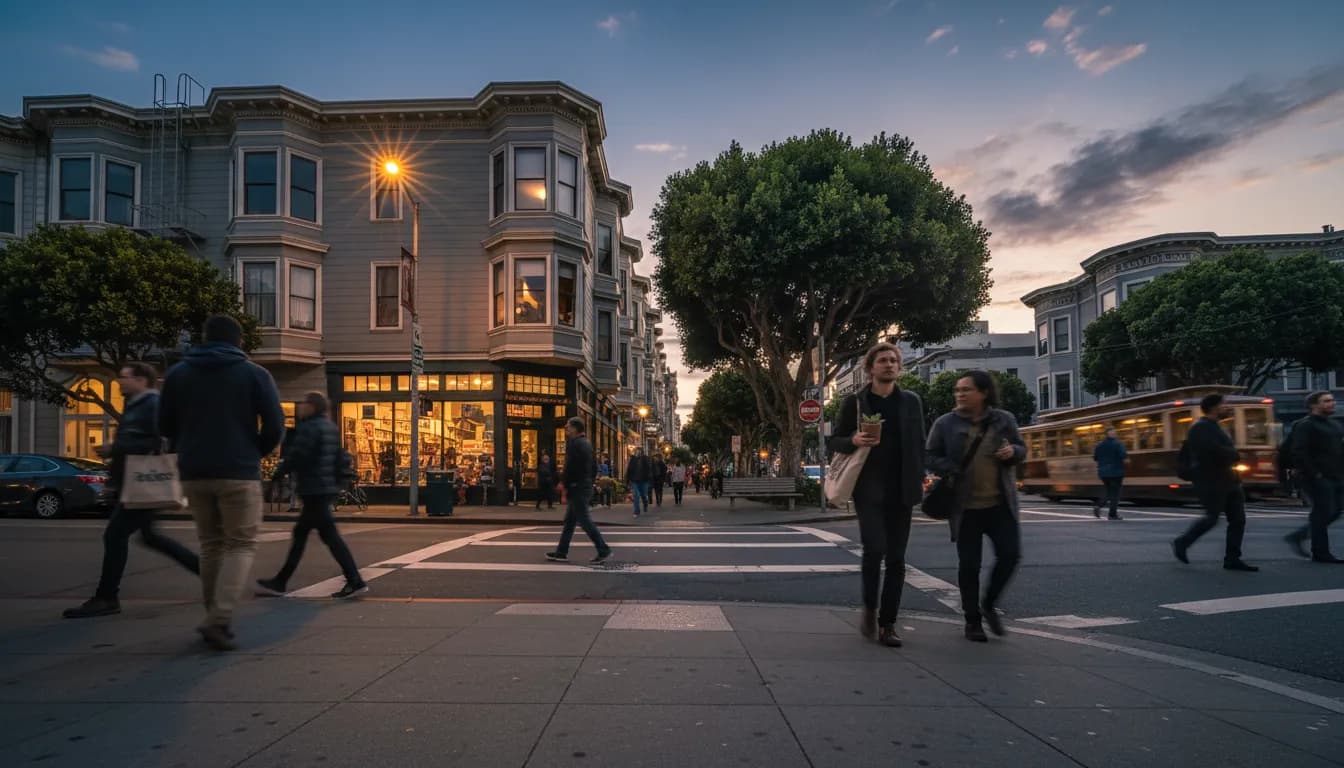 Practical city scene for San Francisco Evening: A Half-Day Route for Demi Lovato Fans