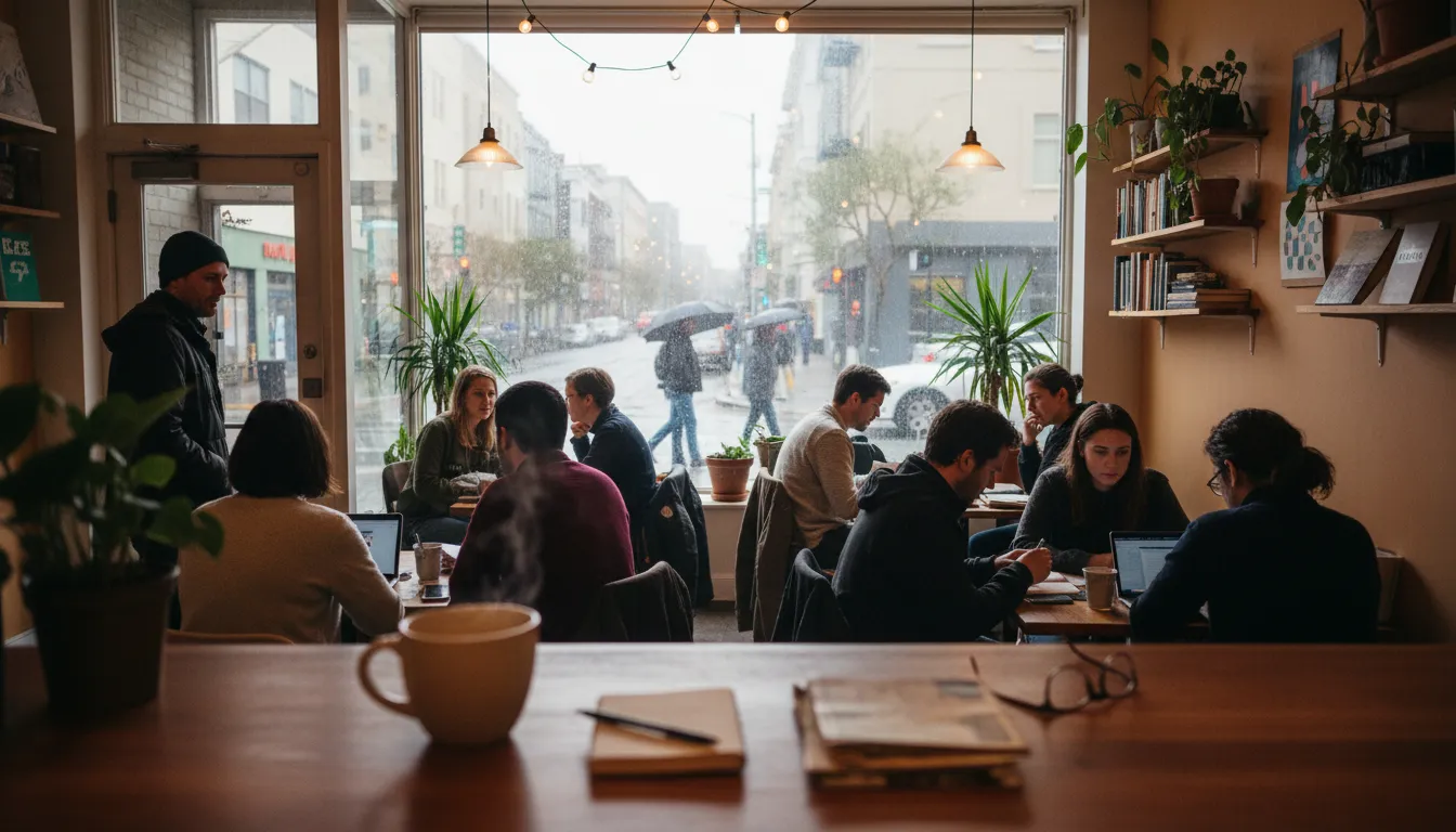 Practical city scene for mark ruffalo: SF Weather-Ready Half-Day Plan