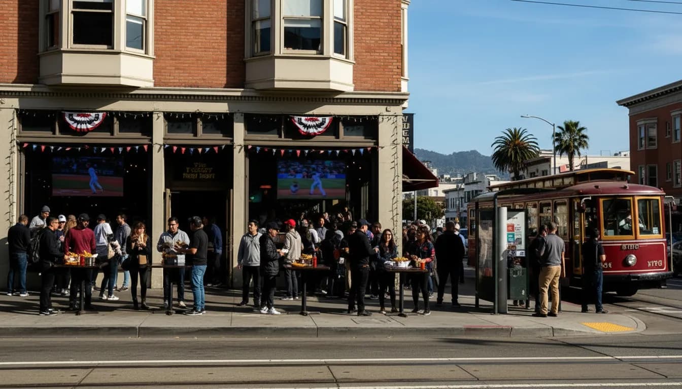 Practical city scene for Game Day Bites: San Francisco Restaurants for Marlins vs Braves Fans
