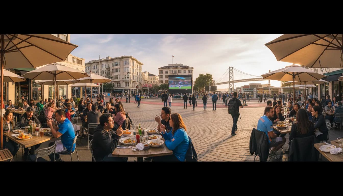 Practical city scene for Cruz Azul vs New York City: SF Match-Day Meals