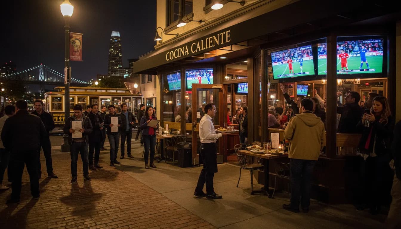 Practical city scene for Soccer & Supper: San Francisco Restaurants for Guadalajara vs Dallas Game