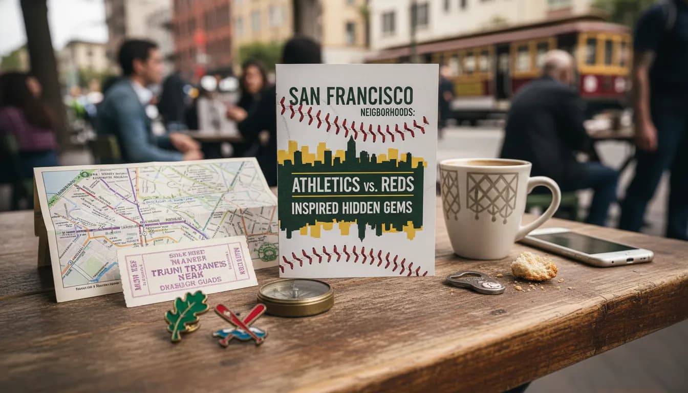 Practical city scene for San Francisco Neighborhoods: Athletics vs Reds Inspired Hidden Gems