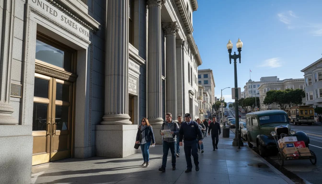 Local detail for United States Postal Service in San Francisco: An Architectural and Historical Tour