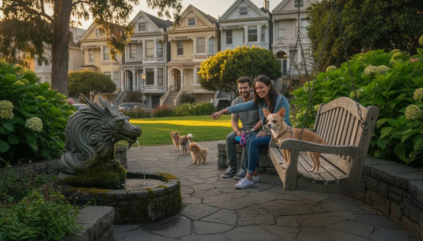 San Francisco's Hidden Gems: A Chihuahua-Themed City Exploration — photorealistic San Francisco editorial scene