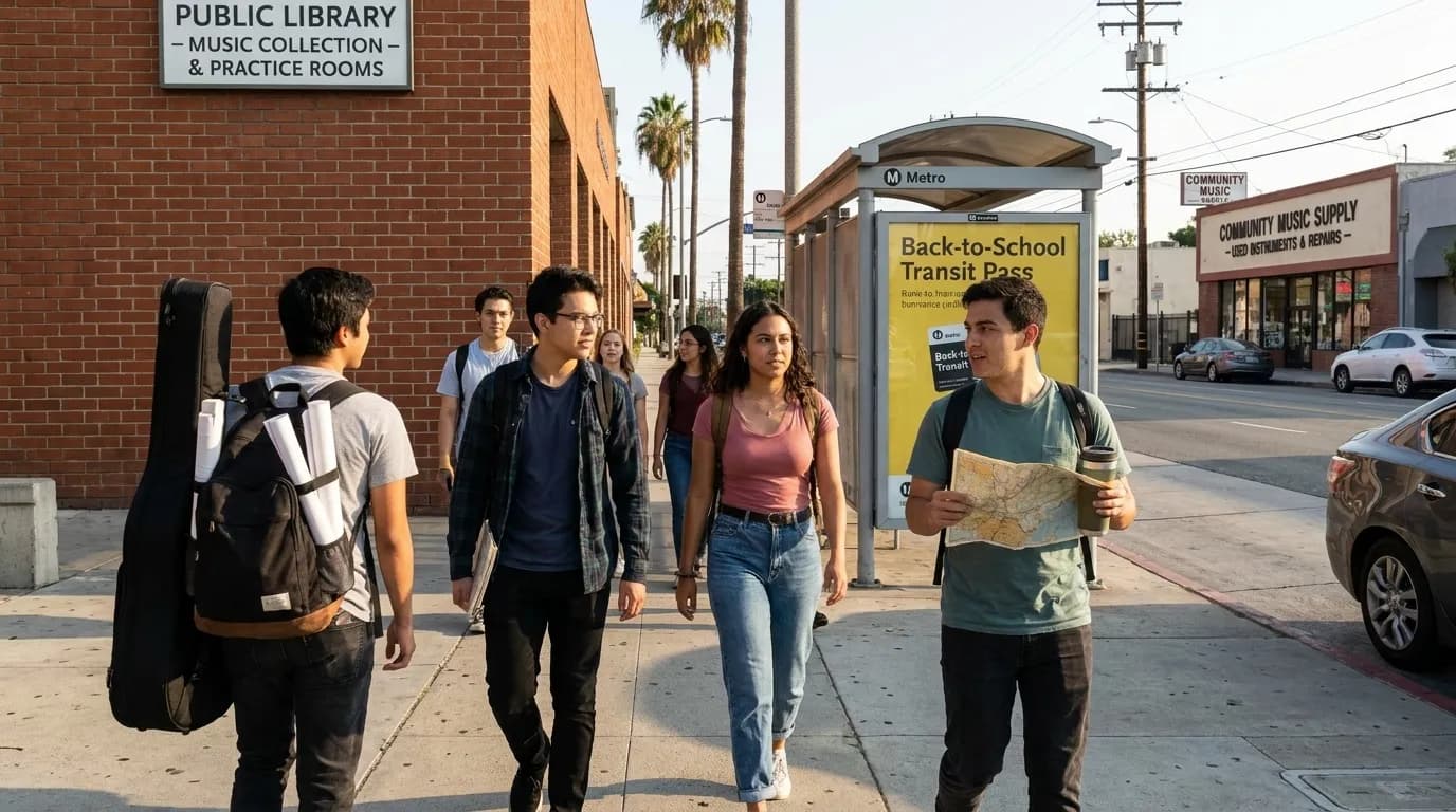 Local detail for Singer: LA Back-to-School Music Practice Spaces and Supply Stops
