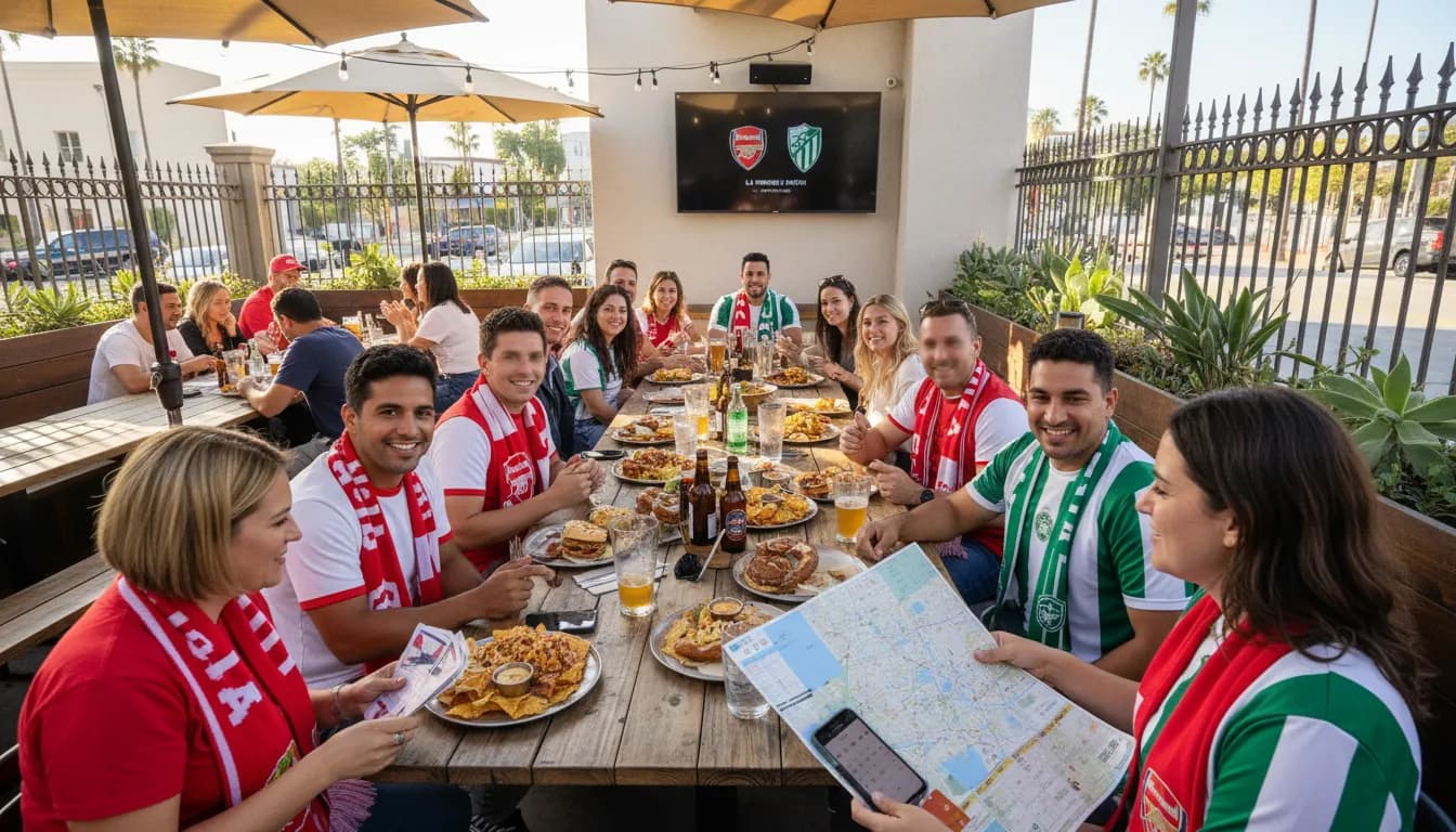 Practical city scene for Los Angeles Social Plan: Arsenal vs Betis Match Day Experience