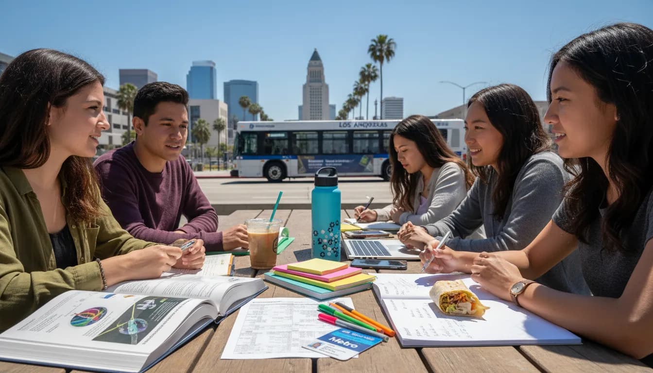 Practical city scene for Back to School in Los Angeles: Student Resource Checklist and Transit