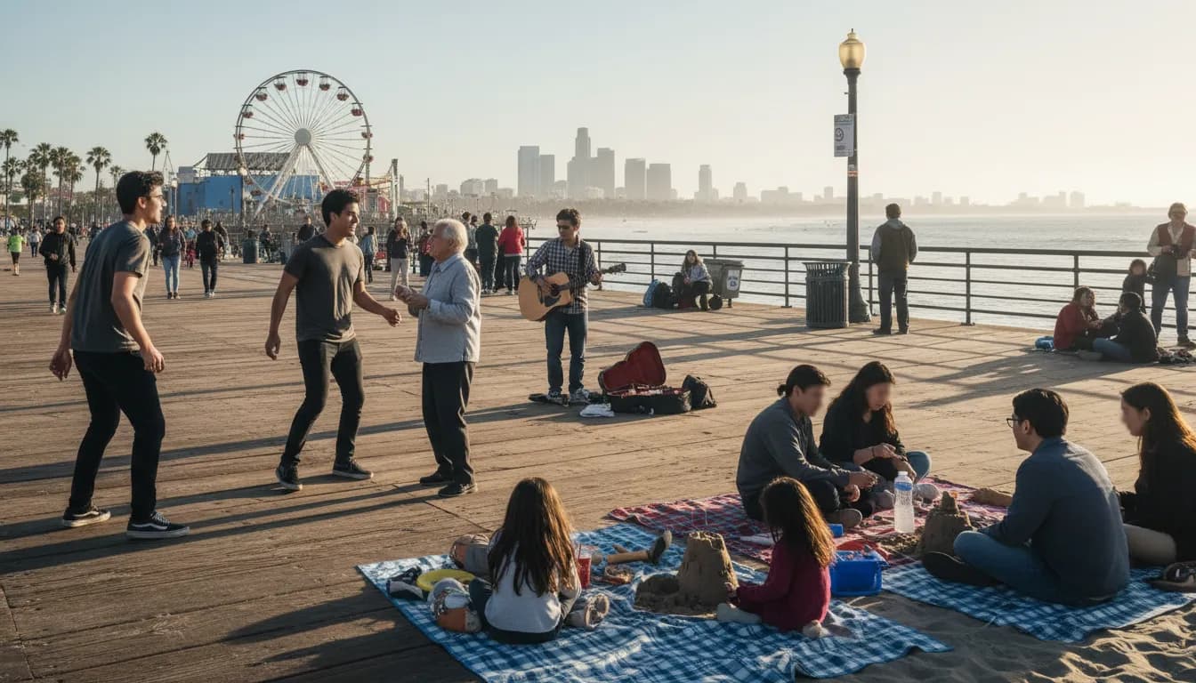 Free Los Angeles Activities: Beyond the 'August 2026 Xbox Game Pass' — photorealistic Los Angeles editorial scene