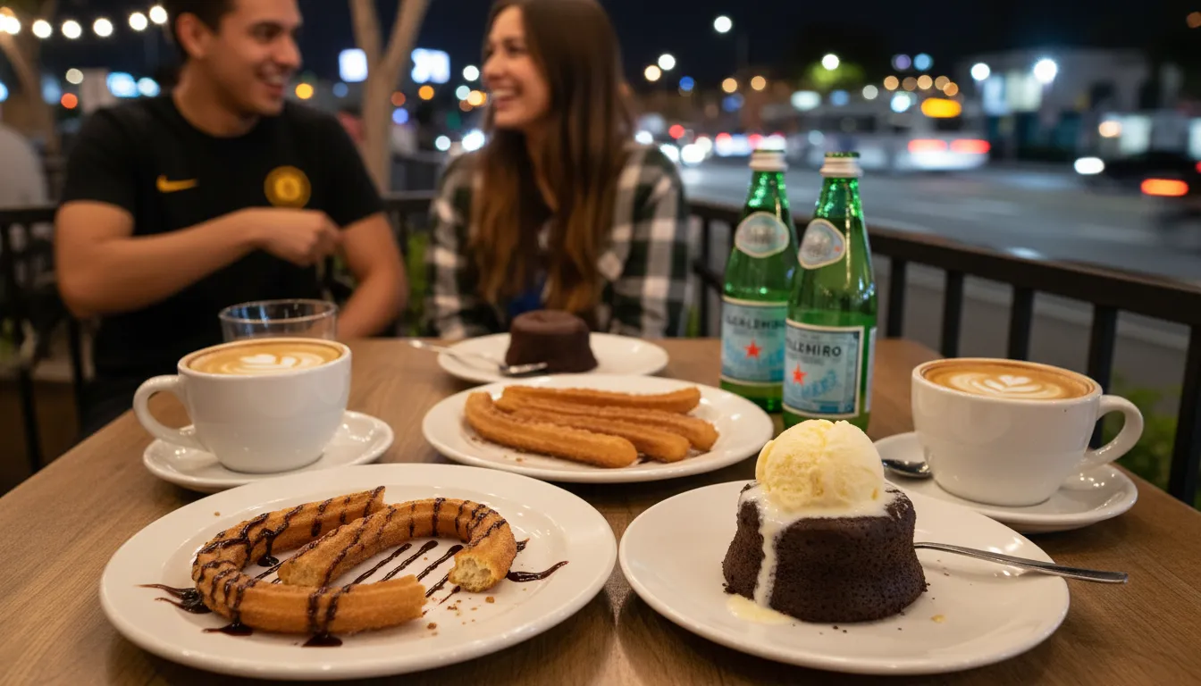 Los Angeles Coffee & Dessert Route: Post-'Sparks vs Lynx' Sweet Spots — photorealistic Los Angeles editorial scene