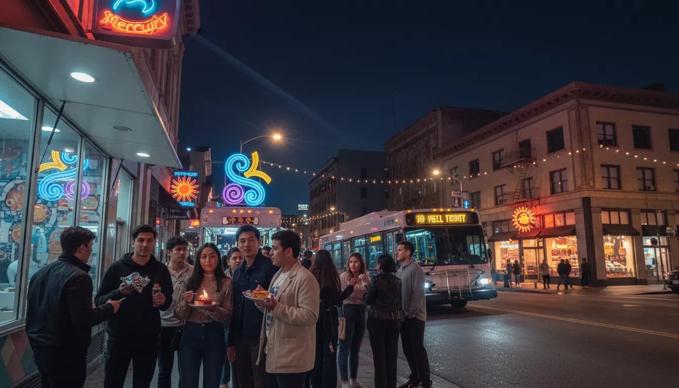 Practical city scene for Los Angeles Dessert Tour: 'Mercury vs Sun' Late-Night Sweet Treats