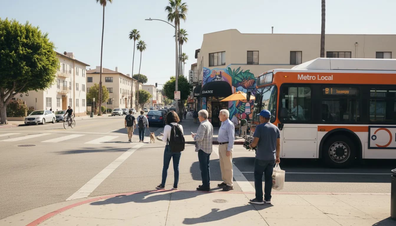 Los Angeles Neighborhood Comparison: 'Royals vs Dodgers' Local Flavor — photorealistic Los Angeles editorial scene