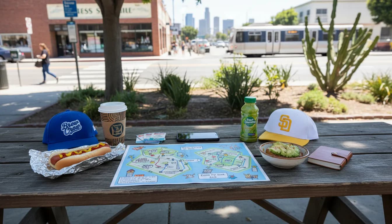 Local detail for Los Angeles Neighborhoods: 'Brewers vs Padres' Transit Guide