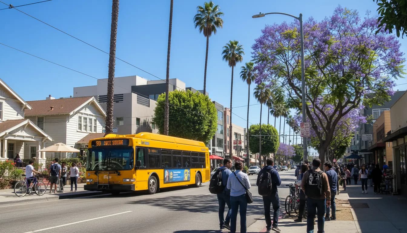 Practical city scene for Los Angeles Neighborhoods: 'Brewers vs Padres' Transit Guide
