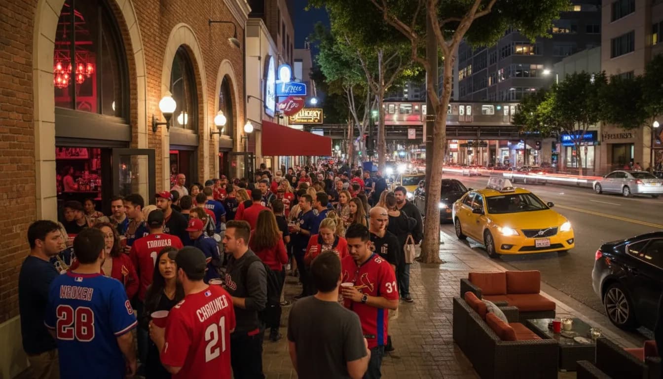 Practical city scene for Los Angeles Night Out: 'Phillies vs Cardinals' Game After-Party Spots