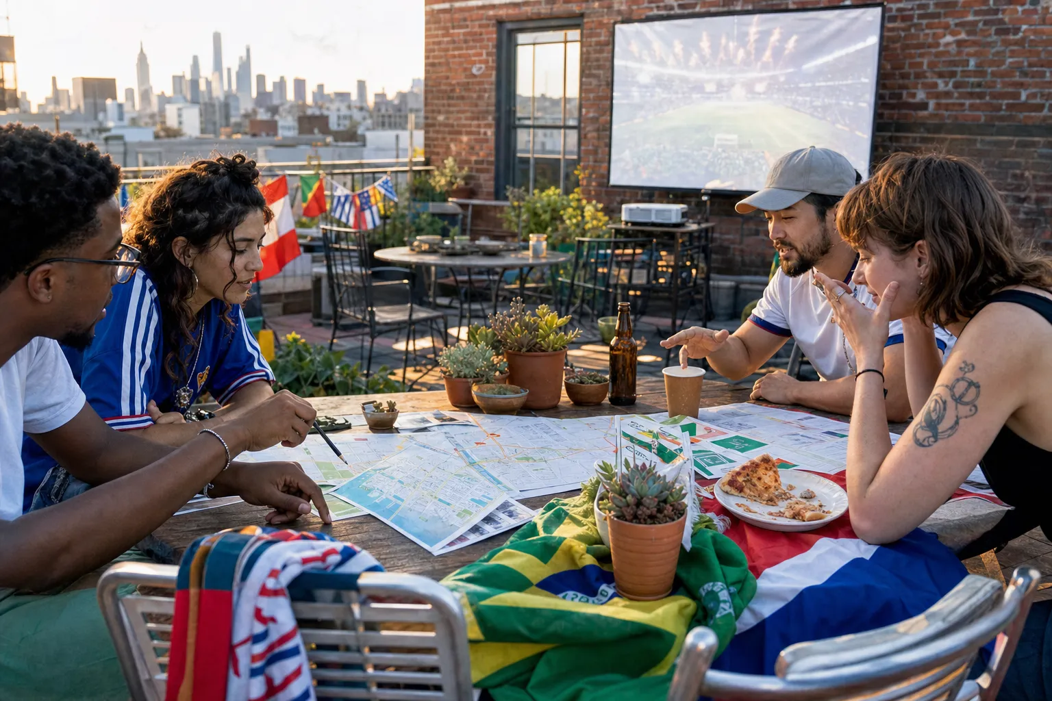 Can Williamsburg NYC Turn Where Is World Cup 2026 Into a Real Group Chat Plan Tonight for Free Screens? - bright World Cup cover with varied objects and setting