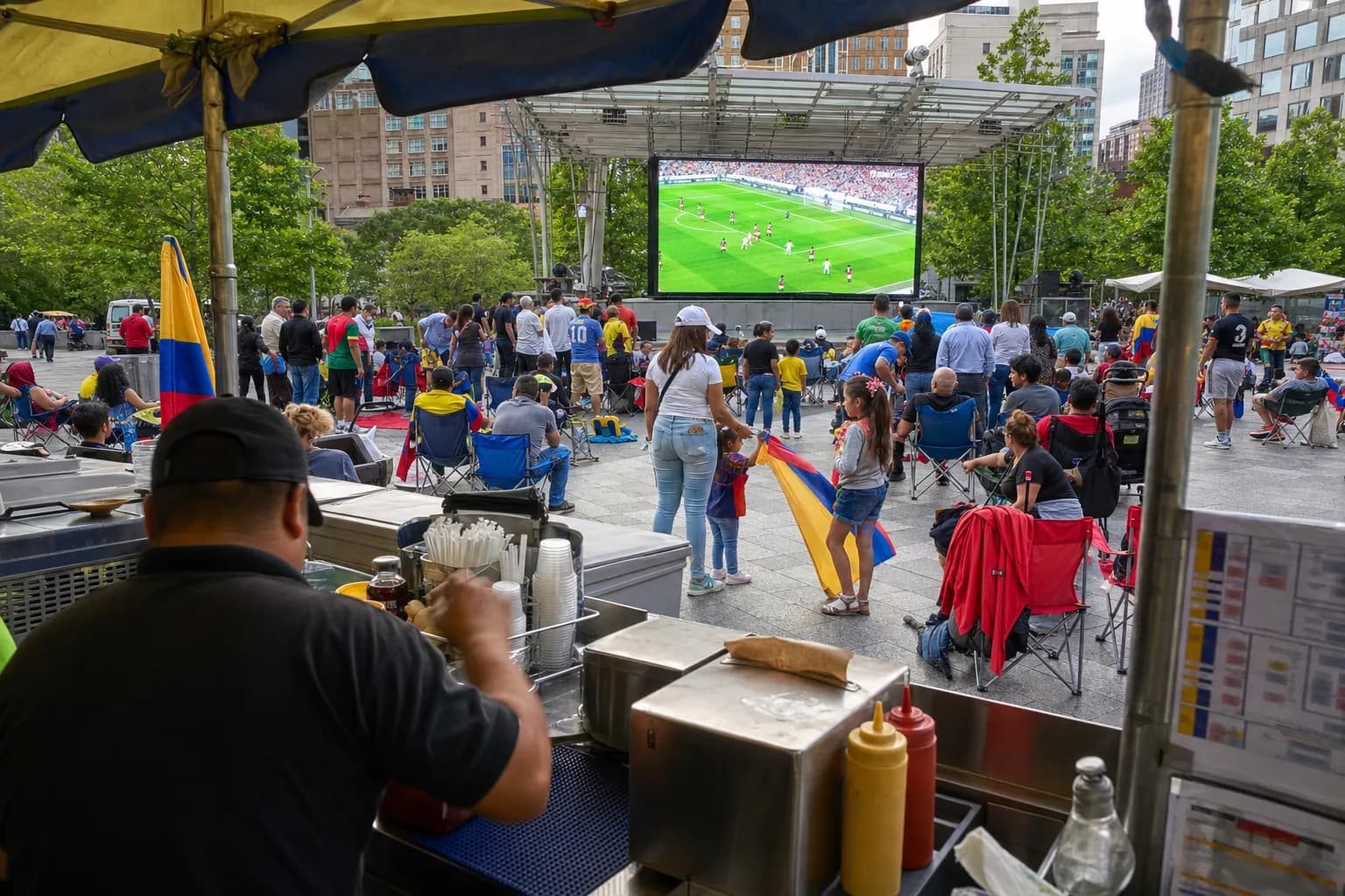 Can Downtown Brooklyn NYC Make World Cup 2026 Matches Work as a Watch Party? - bright varied World Cup viewing scene 2