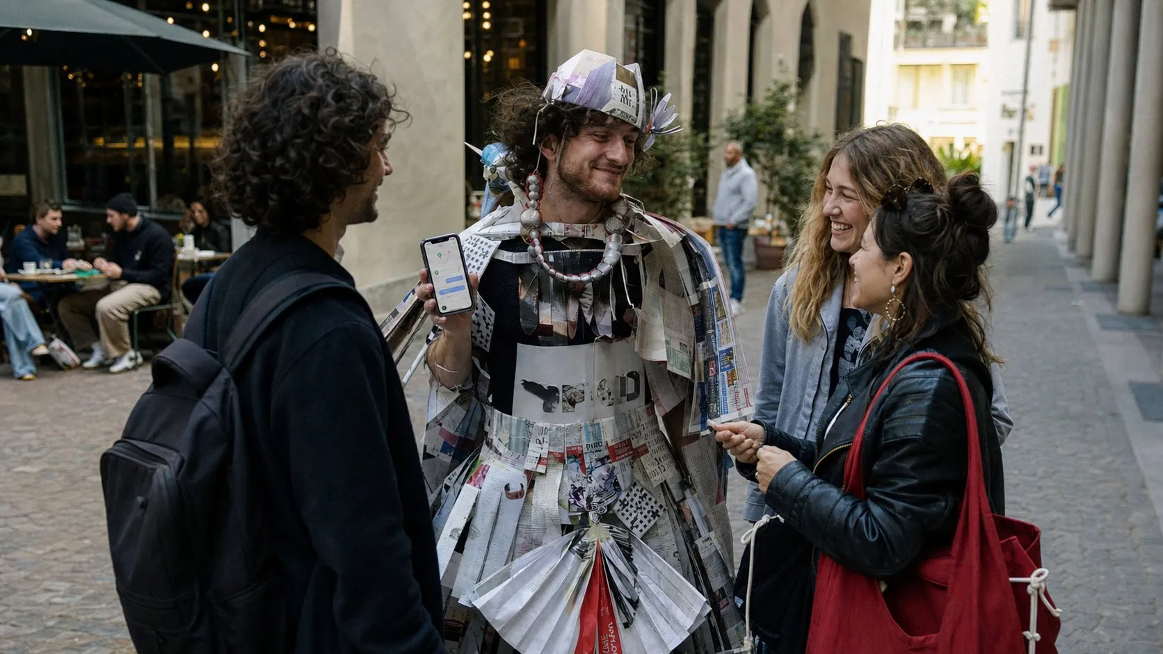 A real city moment showing Karpo helping someone act after using Abridge
