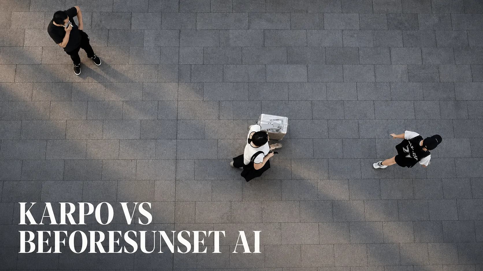 Karpo versus BeforeSunset AI in a photorealistic editorial comparison.