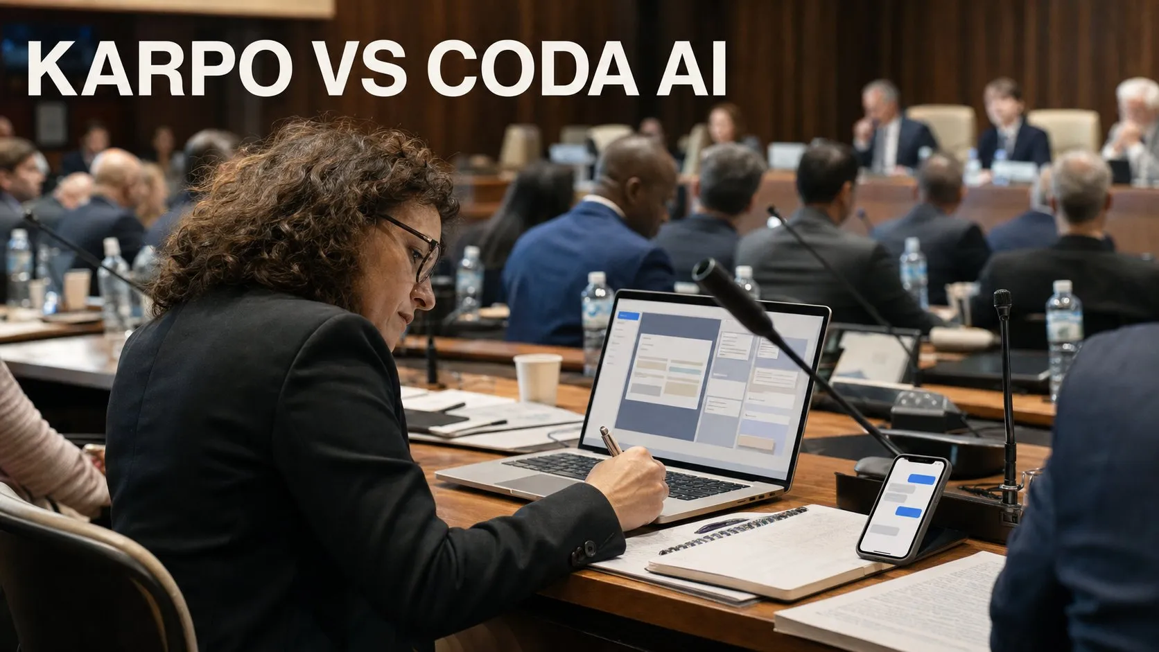 Photorealistic Karpo versus Coda AI comparison using a portrait action composition