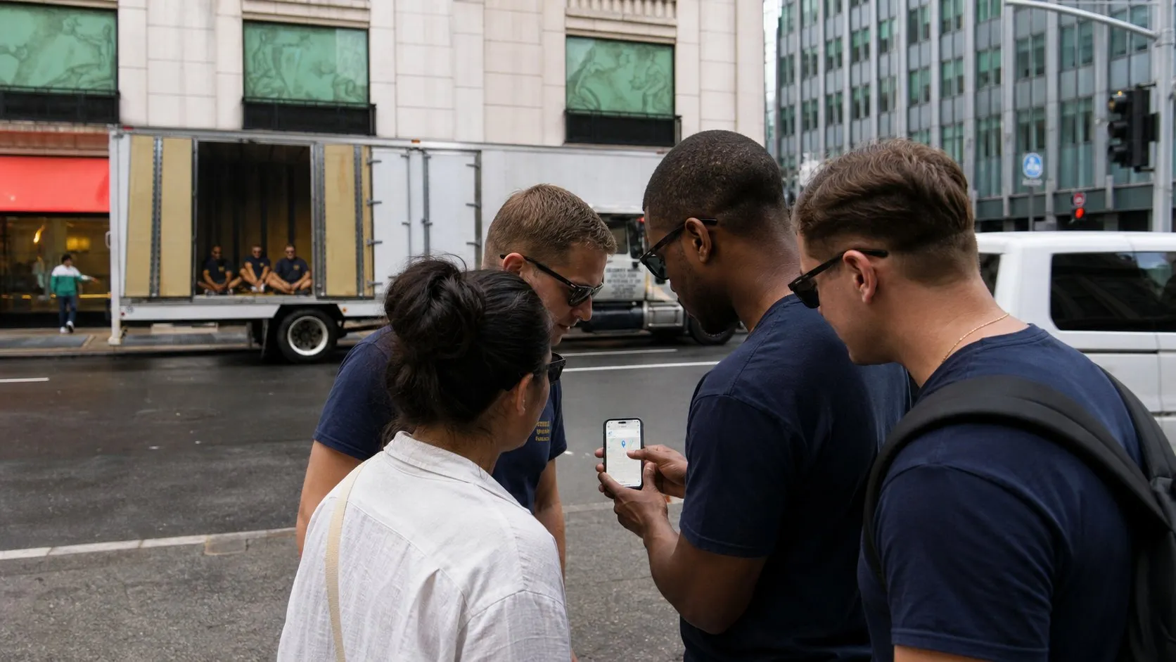 A real city moment showing Karpo helping someone act after using Craft AI