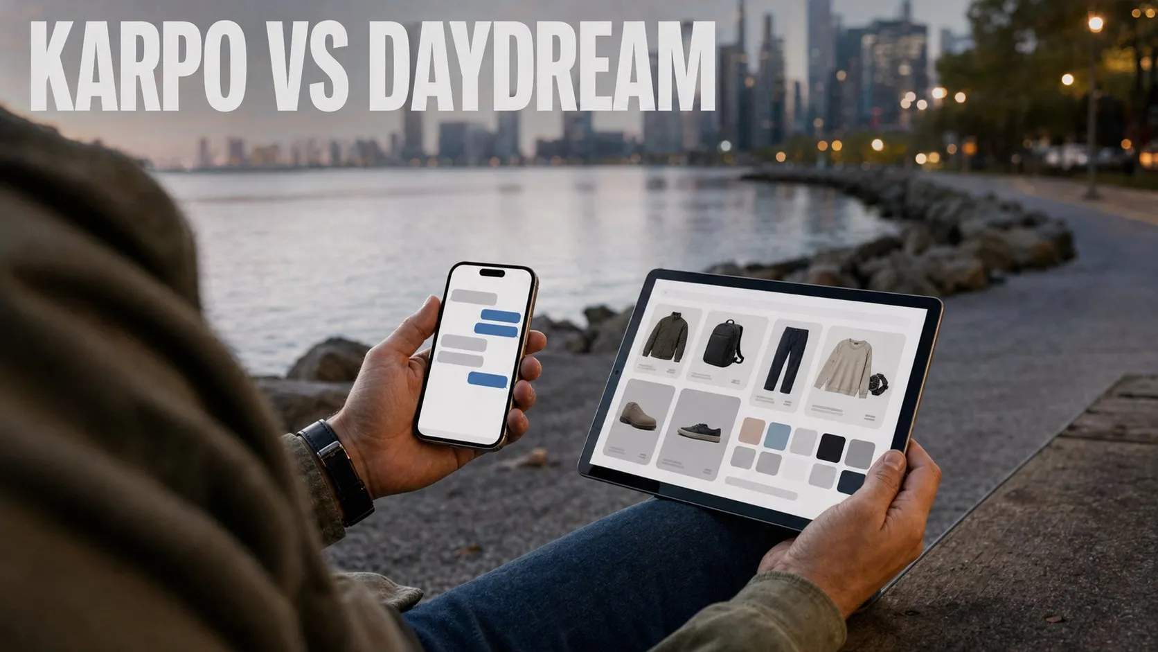 Photorealistic Karpo versus Daydream comparison using a landscape route composition