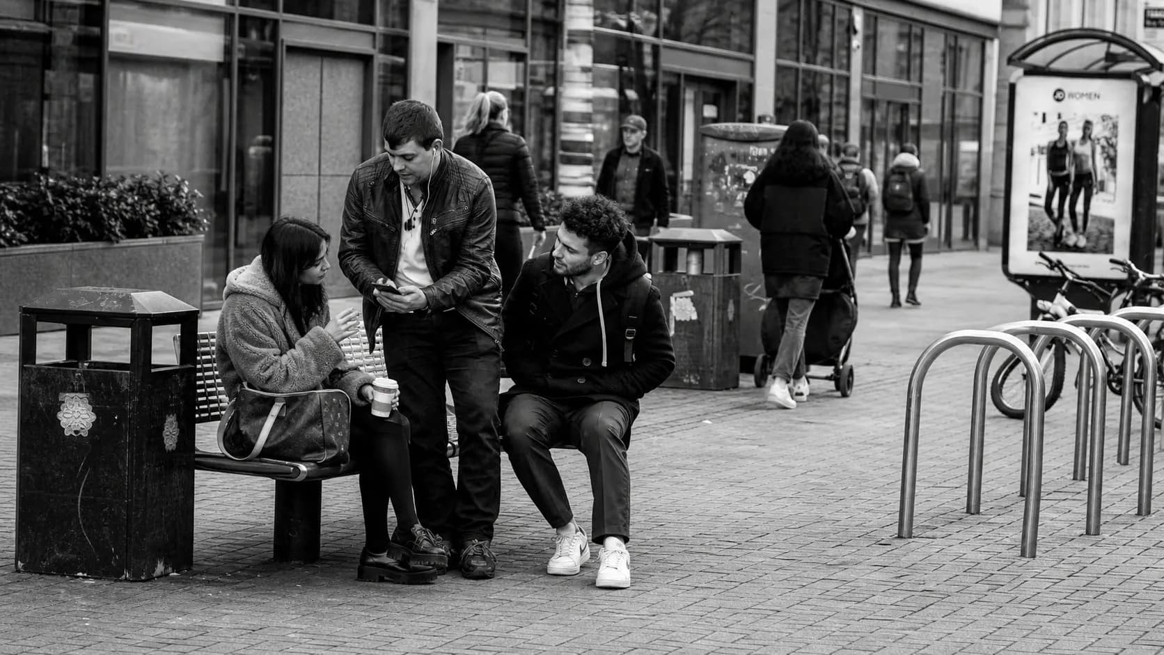 A real city moment showing Karpo helping someone act after using Descript