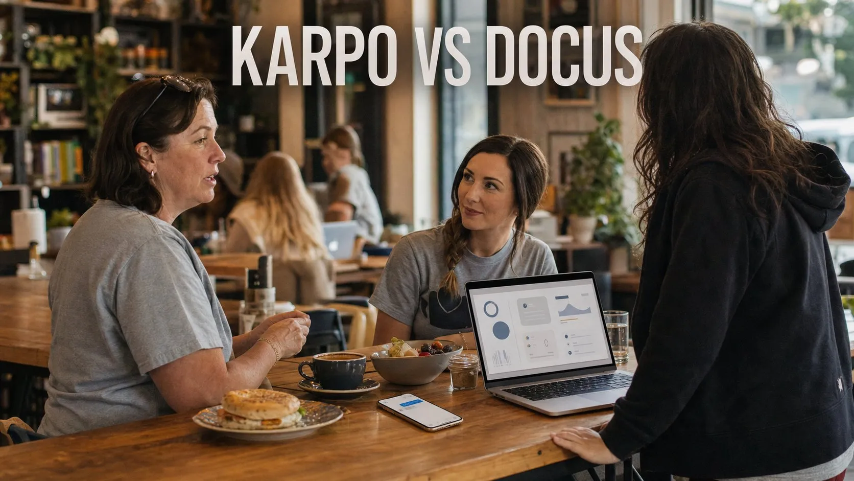 Photorealistic Karpo versus Docus comparison using a interior counter composition